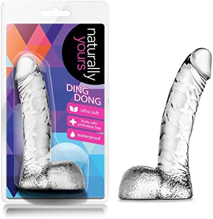 Blush Novelties Clear Realistic Dildo with Balls, 5.5-Inch