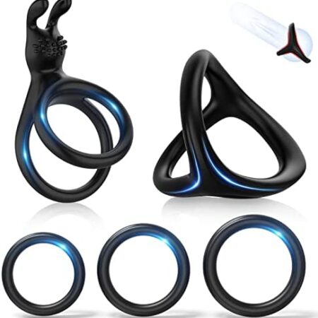 Silicone Cock Ring Penis Ring Sex Toys for Men - Cock Rings Male Sex Toys for Longer Erection, Mens Sex Toys Erection Ring Cockring Adult Toys for Gay Mens Sex, Male Sex Toy Pleasure Ring for Couples