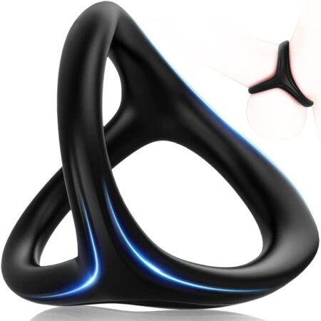 Triangle Cock Ring - Silicone Penis Ring Sex Toys for Men, Stretchy Cock Rings Male Sex Toys for Longer Erection, Mens Sex Toys Pleasure Ring for Couples, Erection Ring Adult Toys for Gay Mens Sex
