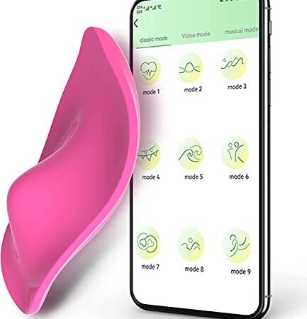 Remote Vibrator with APP, Long Distance Control Vibrator for Women, Wearable Butterfly Vibrators with 9 Vibration Modes, USB Rechargeable Clitoral Stimulator, Adult Sex Toys for Couples