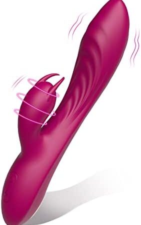 G Spot Rabbit Vibrator with Bunny Ears, Adults Sex Toys for Clitoris G-spot Stimulation Waterproof Dildo Vibrator with 12 Powerful Vibrations Dual Motor Stimulator for Women or Couple