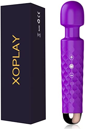 G Spot Vibrator Wand for Women, Powerful Sex Toys for Clitoris G-spot Stimulation,Waterproof Dildo Vibrator 25 Powerful Vibrations Clitoral Stimulator for Adult Female or Couple Fun Dark Purple