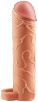 Pipedream Fantasy Perfect X-Tensions with Ball Strap Penis Sleeve, 2 Inch, Skin