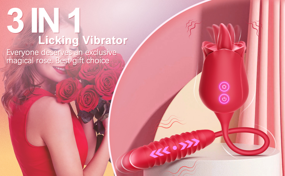 Toy for Woman Rose Vibrator Nipple Clitoral Stimulator 