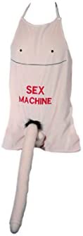 ootb Apron with Plush Penis/Sex Machine, Polyester, Beige, 54 x 5 x 66 cm