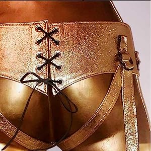 Gold Corset Strap On harness