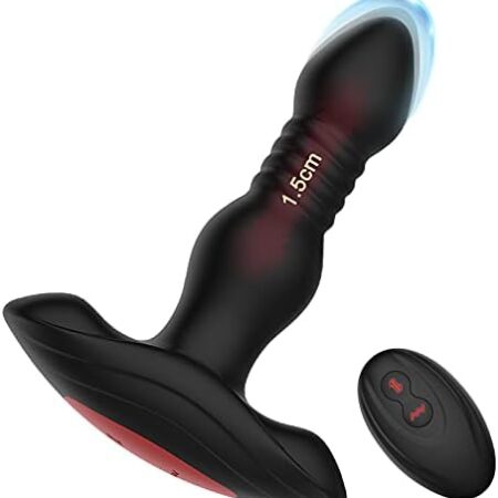 Anal Toys Vibrating Dilo Butt Plug Sex Toys for Men - Male Sex Toys Anal Vibrators Anal Plug with 10 Vibrating & Thrusting Dildo, Prostate Massager Prostate Massaging Toy Adult Toys for Gay Mens Sex
