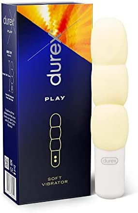 DUREX Soft Vibrator, USB Rechargeable and Waterproof Sex Toy with 8 Vibrating Patterns Including Climax Mode, Dual Vibrator for Women and Anal Vibrator for Men