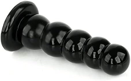 Silicone Anal Beads Butt Plug Black Adult Pleasure Suction Cup Dildo Sex Toy