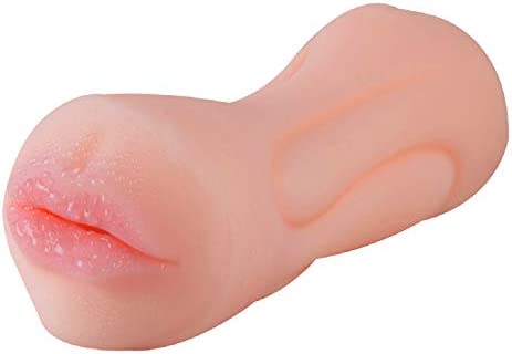 bsqipsd 2 in 1 Male Masturbator, Pocket Pussy with Realistic Mouth Textured Vagina and Tight Anus, Blow Job Stroker Anal Play Pleasure Sex Toys for Men Flesh Light (600G Flesh)