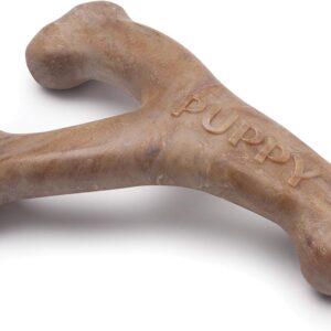 Benebone Puppy Indestructible Wishbone Dog Chew Toy for Aggressive Chewers, Long Lasting Tough Teething Boredom Breaker for Puppies, Real Bacon Flavour, For Small Dogs, Made in the USA.