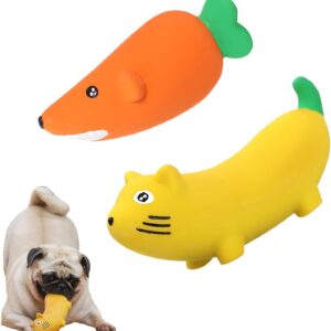 Aliangting 2pcs Dog Squeaky Toys Dog Chew Toys Durable Pet Puppy Chewing Toy Suitable for Samll and Medium for Training and Entertaining