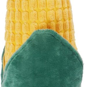 CHEWFFON Dog Toys, Soft Plush Corn Shape Dog Chew Toy with Squeaker for Small Medium and Large Dogs, Interactive Crinkle Puppy Puzzle Toys