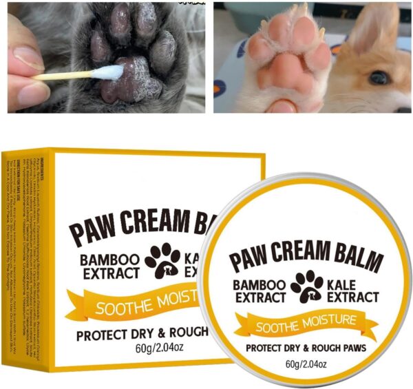 Cat Paw Balm - 60g Paw Paw Care Cream - Dry Paw Balm for Repairing Dry Cracked Skin, Dog Cat Puppy Pet Accessories