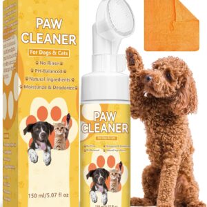 Dog Paw Cleaner, No-Rinse Foaming Cleanser for Pet Foot Washer Care for Dogs Large Medium Small XL Breed