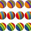 Luckious 12 Pcs Cat Ball Toys 3.5 CM EVA Foam Interactive Cat Toys Balls Cat Play Exercise Chase Training Toys Balls Indoor Kitten Play Soft Interactive Cat Toys