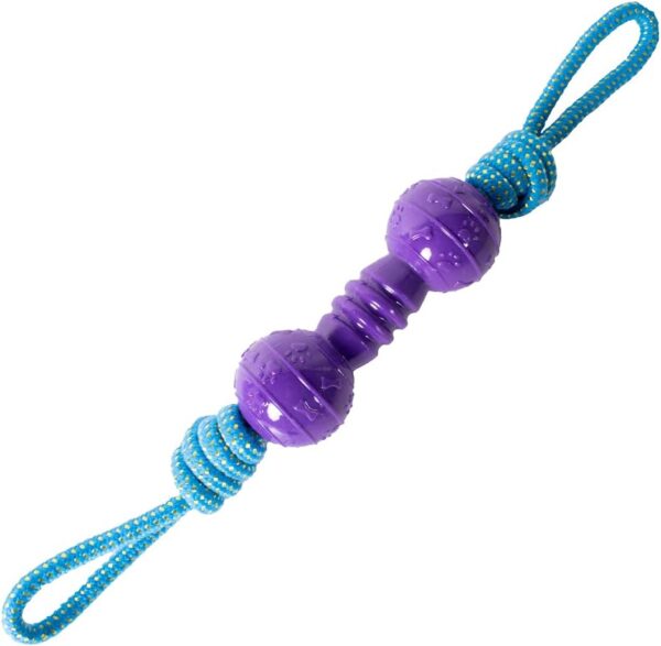 Ministry of Pet M.O.P. Rope Dog Toy, Durable Dog Tug of War Toy, Puppy Training Tug Toy - Medium & Large Dog Breeds, Purple/Blue