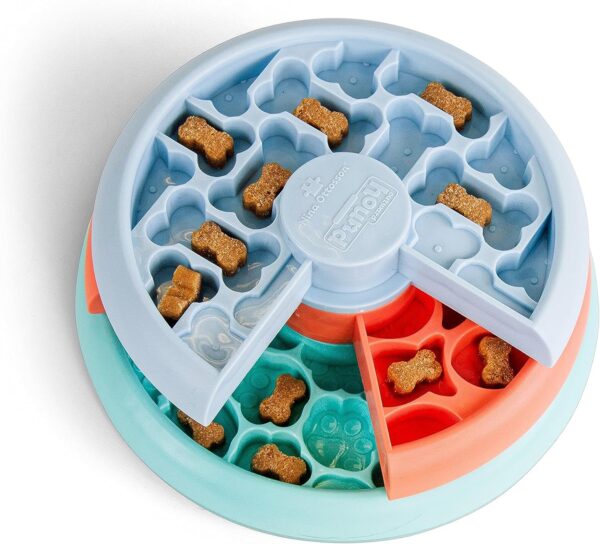 Outward Hound Nina Ottosson Puppy Lickin' Layers Interactive Dog Puzzle Slow Feeder for Puppies, Level 2 Intermediate Dog Enrichment Toy, Multicolored