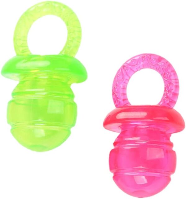 Pireunthera 2Pcs Dog Pacifiers Durable Dog Chew Toys Natural TPR Pacifier Outdoor Dog Training Toys Suitable for Pet Puppy Pacifier, Red and Green