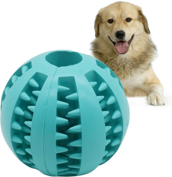 Starlight Baby Dog Toy Ball,Dog Tooth Cleaning Toy Ball, Suitable For Pet Dogs, Puppies And Cats, Interactive Toy Ball Feeder 7 cm(blue)