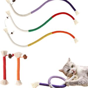 YSBCNK 5 PCS Catnip Toy Bite Rope,Cat Toy Bite Rope Interactive Cat Toy for Indoor Cats Kitten Teething Chew Toy Rope Chew Toy for Indoor Interaction With Cats, Interactive Cat Toy for Indoor Cats