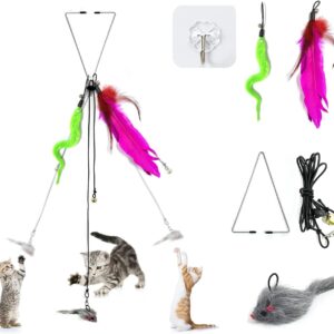 ZWZNBL 1 Set Self-Play Hanging Door Cat Mouse Toys Interactive Cat Toy Automatic Tease Cat Toy Hunting Exercise Kittens Toys for Kittens to Exercise