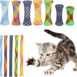 cobee Cat Tube Spring Toy, 20 Pieces Interactive Cat Spring Toy Colorful Cat Toy for Indoor Cats Funny Cat Play Toy for Cat Kitten