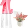 Spray Bottle, Fine Mist Spray Bottle for Hair, Ultra-Fine Continuous Spray Bottle for Skincare, Plant Care, Pet Grooming, Cleaning and Disinfection, Refillable Spray Container (1Pcs Dark Pink 6.8oz)