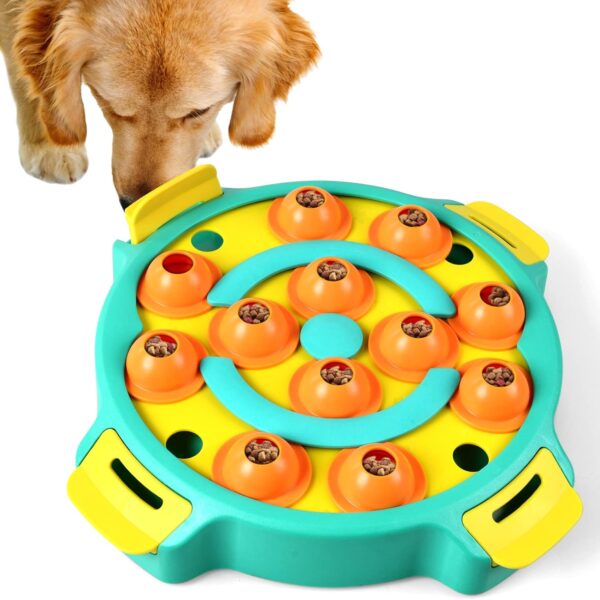 AUAUY Dog Puzzle Toys, Interactive Dog Toys for IQ Training & Mental Enrichment, Dog Mentally Stimulation Toys, Dog Treat Chew Toy, Strong and Fun Slow Feeder for Small Medium Large Dogs & Cat