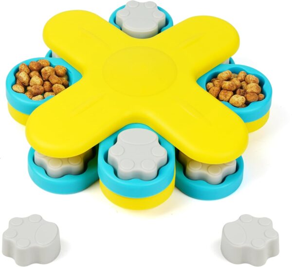 BELLE VOUS Interactive Dog Puzzle Toy - Treat Dispenser Enrichment Game for Small, Medium & Large Dogs - Slow Feeder for IQ Training/Brain Stimulation