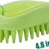 Dog Cat Grooming Brush Pet Massage Brush,Silicone Shower Wash Curry Brush,Dog Hair Deshedding Remover Tool,Anti-skid Rubber Shampoo Brush Shower Bath Brush for Long&Short Hair Small Large Dog(Orange)
