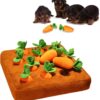 HICAS Dog Carrot Plush Pet Toy,Snuffle Mat For Dogs,Plucking Radish Plush Toy Carrot Harvest Chew Toy,Used for Pet Foraging,Sniffing Training,Eliminating Boredom and Stress