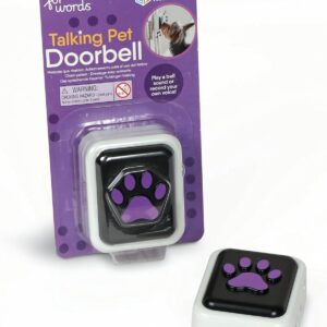 Hunger for Words Talking Pet Doorbell - 1 Piece Doorbell for Dogs, Doggie Doorbell, Perfect for Dog Training, Dog Buttons for Communication, multi