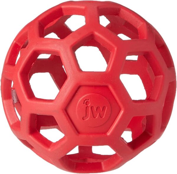 JW Hol-ee Roller Dog Toy Treat Ball Durable Rubber Dog Toy, Chew Treat Dispensing Dog Ball - Medium