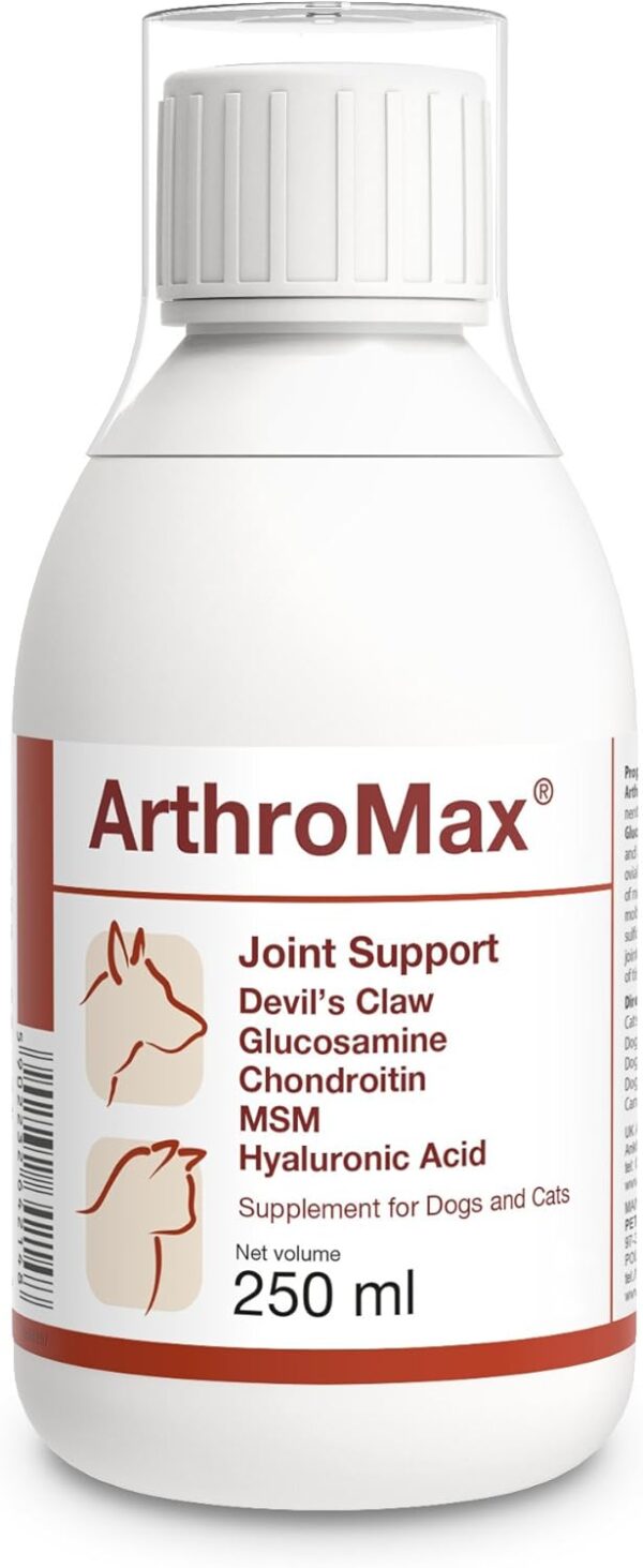 PETS Dolfos ArthroMax 250ml liquid Joint Supplement for Cats and Dogs Glucosamine Condroitin Devil's Claw MSM