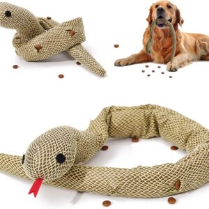 PLUSHCEWT Dog Snuffle Toy Dog Puzzle Toys for Boredom Dog Foraging Toy Snake Shaped Snuffle Toy Squeaky Dog Toys Snuffle Toy for Foraging Instinct Training Slow Feeding