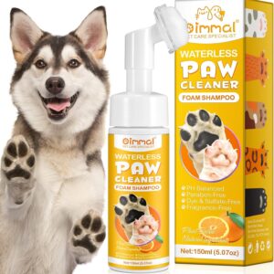 Paw Cleaner Foam,No-Rinse Waterless Dog Shampoo Cats Feet Cleaning With Silicone Brush,Easy & Quickly Clean Paws for Pets,Travel friendly paw cleaner for Small & Large dogs