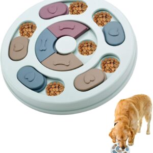 Pet Treat Feeder Puzzle, Dog Puzzle Slow Feeder Dog Toy, Interactive Treat Dispenser Bowl Dog & Cat Toys, Puppy Toys for Training & Improving IQ Through Engaging Dog Brain Games