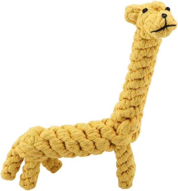 Pssopp Dog Chew Toy Cotton Rope Pet Teeth Cleaning Toy Bite-resistant Giraffe Bite Toy Dogs Chew Rope Tug Toys Interactive Training Toys