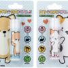 Puckator Lola the Cat and Shuggs the Shiba Inu Dog Adoramals Pets Stick Lip Balm Cherry (Lola) Vanilla (Shuggs) Lip Care Stick Balms Chapstick Holiday Essentials For Women Family Lipbalm Moisturiser