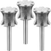 Serrated Dog Nail Grinder Tip Sawtooth Wheel with Fast Cooling & Anti-Clogging, Diamond Pet Nail Grinder Bit for Claw Care Rotary Tools 1/8'' Dremel Sanding Drum Replacement for Anxious Dogs - 120# 3P