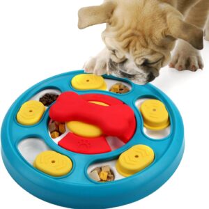 jenilily Dog Food Puzzle Feeder Toys for IQ Training & Mental Enrichment, Treat Brick Interactive Toy Slow Feeder, Dispenser, Dispensing