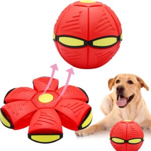 ICEBLUEOR Pet Toy Flying Saucer Ball, Doggy Disc Ball, Magic Dog Frisbee Deformation Ball, Interactive Flying Ball for Dogs, Pet Dog Toy Frisbee Dog Toy, Pet Balls for Outdoor Sports Dog Training