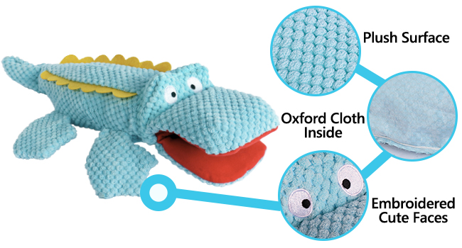 Crocodile Plush Dog Toy