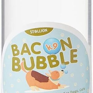 St@llion K9 Bacon Bubbles For Dogs, Interactive Dogs Toys, Cats Gifts Bubble Toy with a Special Bacon Formula Vegan Friendly, Pet Interactive Toy Non-Toxic Bubbles (150ml)