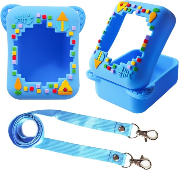 SHCHME Silicone Case for Bitzee Interactive Toy, Protective Cover Digital Pet Carry Case for Bitzee Interactive Toy (Blue)