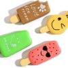 SCHITEC Dog Squeaky Toys, 4 Pack Soft Latex Dog Toys Interactive Play Game Pet Toy for Puppy Small Dogs