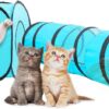 Pawise Cat Toys Cat Tunnel and Cat Cube Pop Up Collapsible Kitten Indoor Outdoor Toys (PopupplayTunnel)