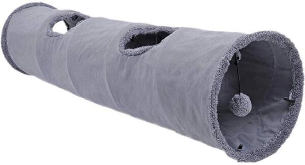 Primst Cat Tunnel, Large Indoor Outdoor Collapsible Pet Toy Crinkle Tunnel Tube with Storage Bag for Cat, Dog, Puppy, Kitty, Kitten, Rabbit (51x12inch)