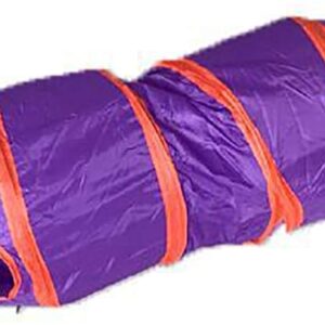 iCAGY Cat Tunnel for Indoor Cats Interactive, Rabbit Tunnel Toys, Pet Toys Play Tunnels for Cats Kittens Rabbits Puppies Crinkle Collapsible Pop Up Purple 47"